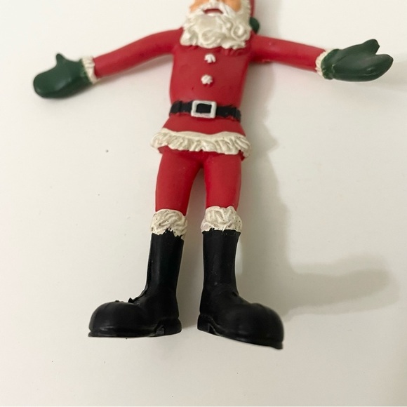 Vintage Santa Claus Bendy Figure and 1984 Santa Pencil Topper - Picture 10 of 16